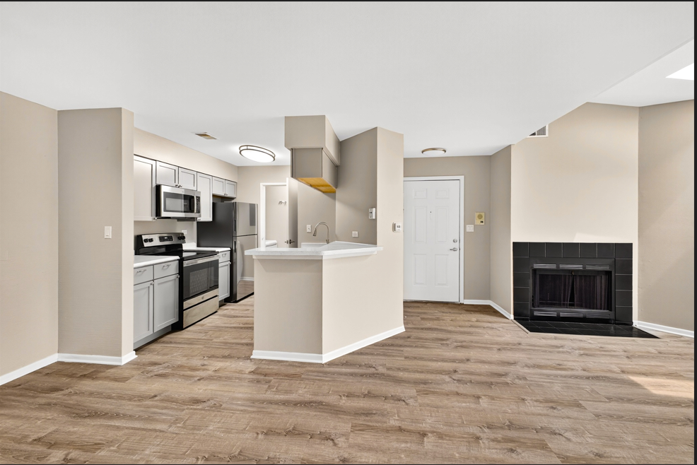 Floor plan for 1 bed, 1 bath, 774 sqft